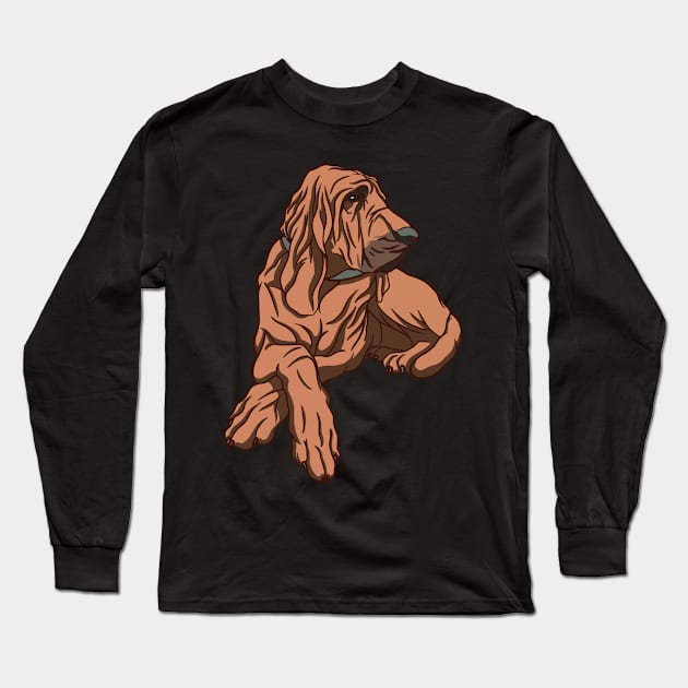 Bloodhound Dog Lover Gifts, Scent Hound Dad Mom, Cute Bloodhound Long Sleeve T-Shirt by hugandmug